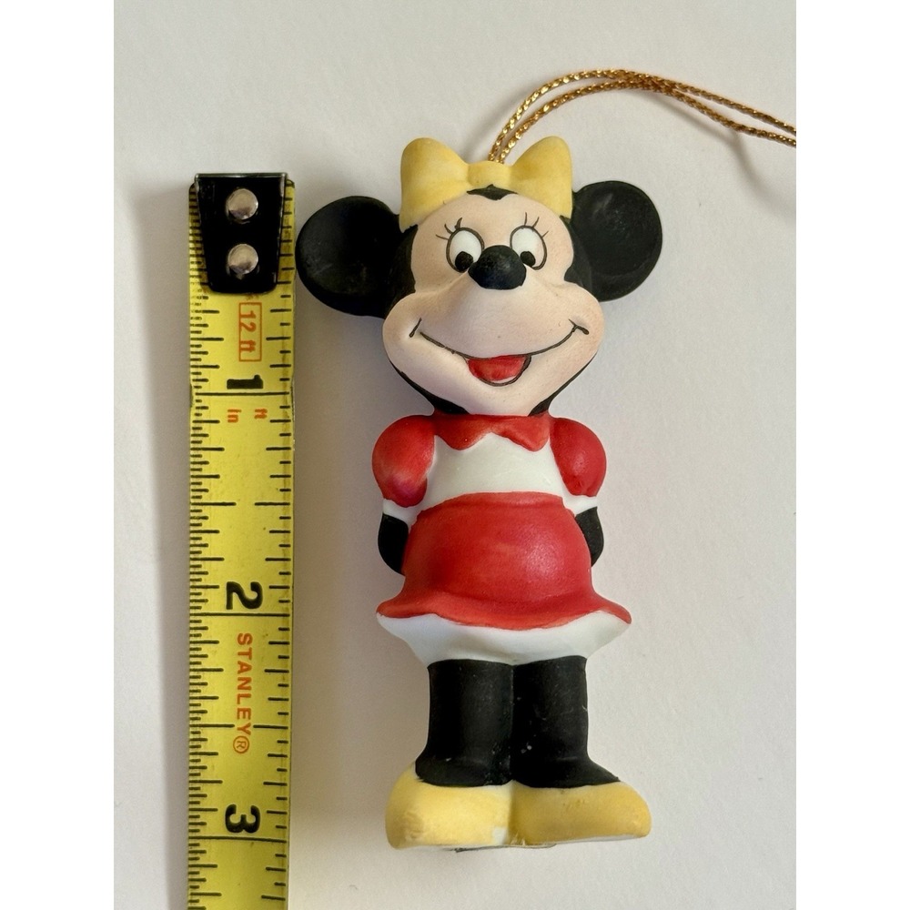VTG Disney Productions MINNIE MOUSE Ceramic Christmas Ornaments‎ Made In Japan - Picture 6 of 6